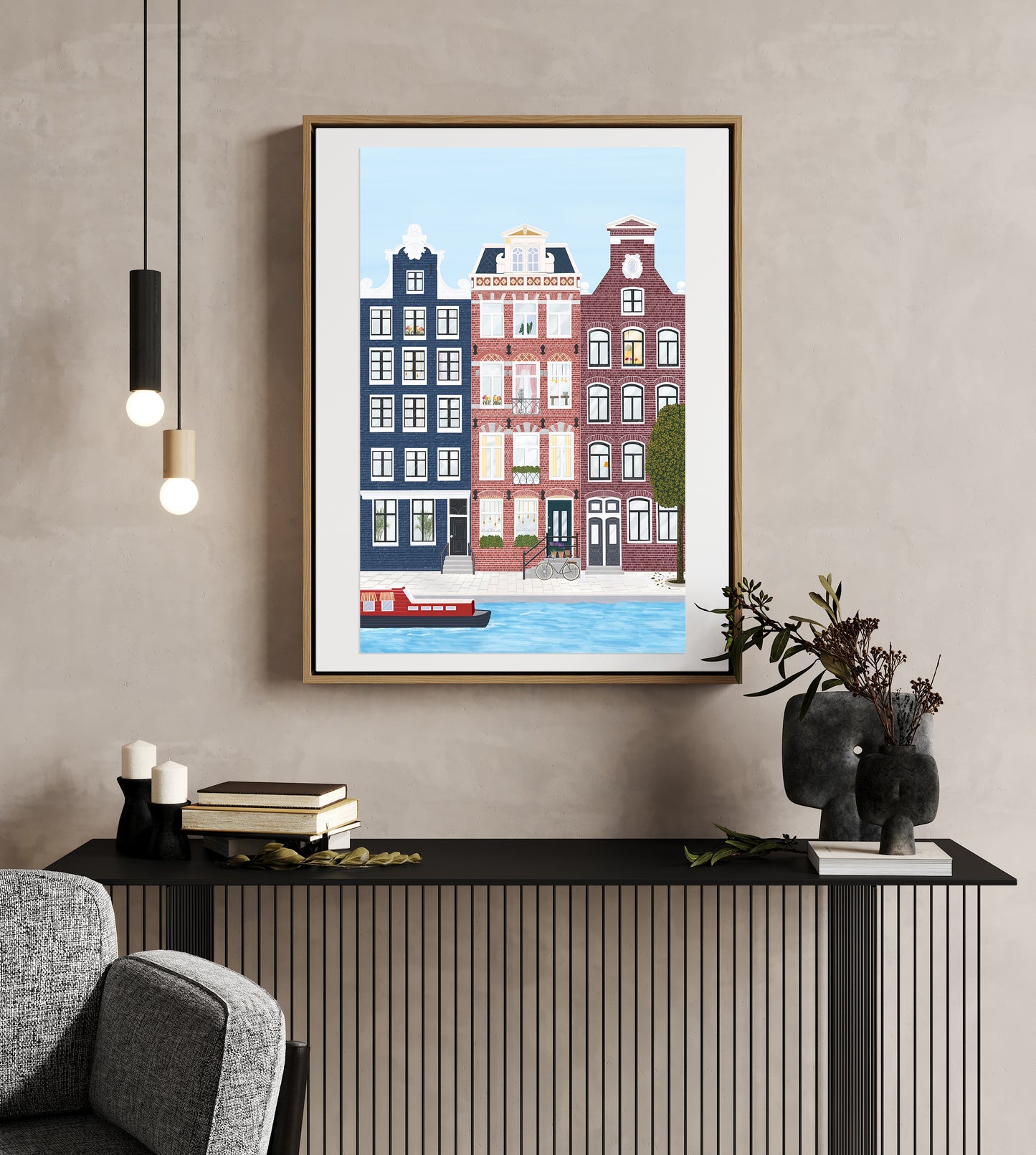 Amsterdam, Netherlands Travel Art Poster