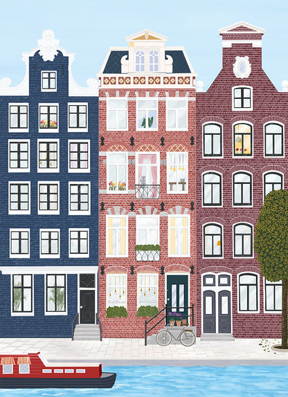 Amsterdam, Netherlands Travel Art Poster