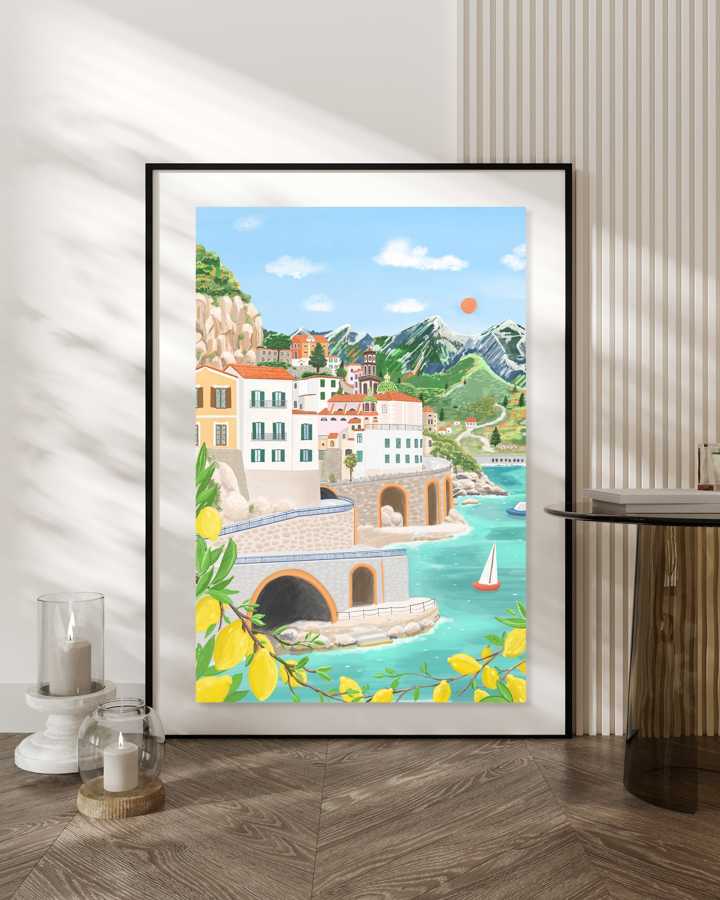 Atrani, Amalfi Coast, Italy, Travel Art Poster