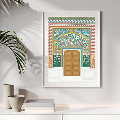 Lotus Gate, Jaipur India Art Print